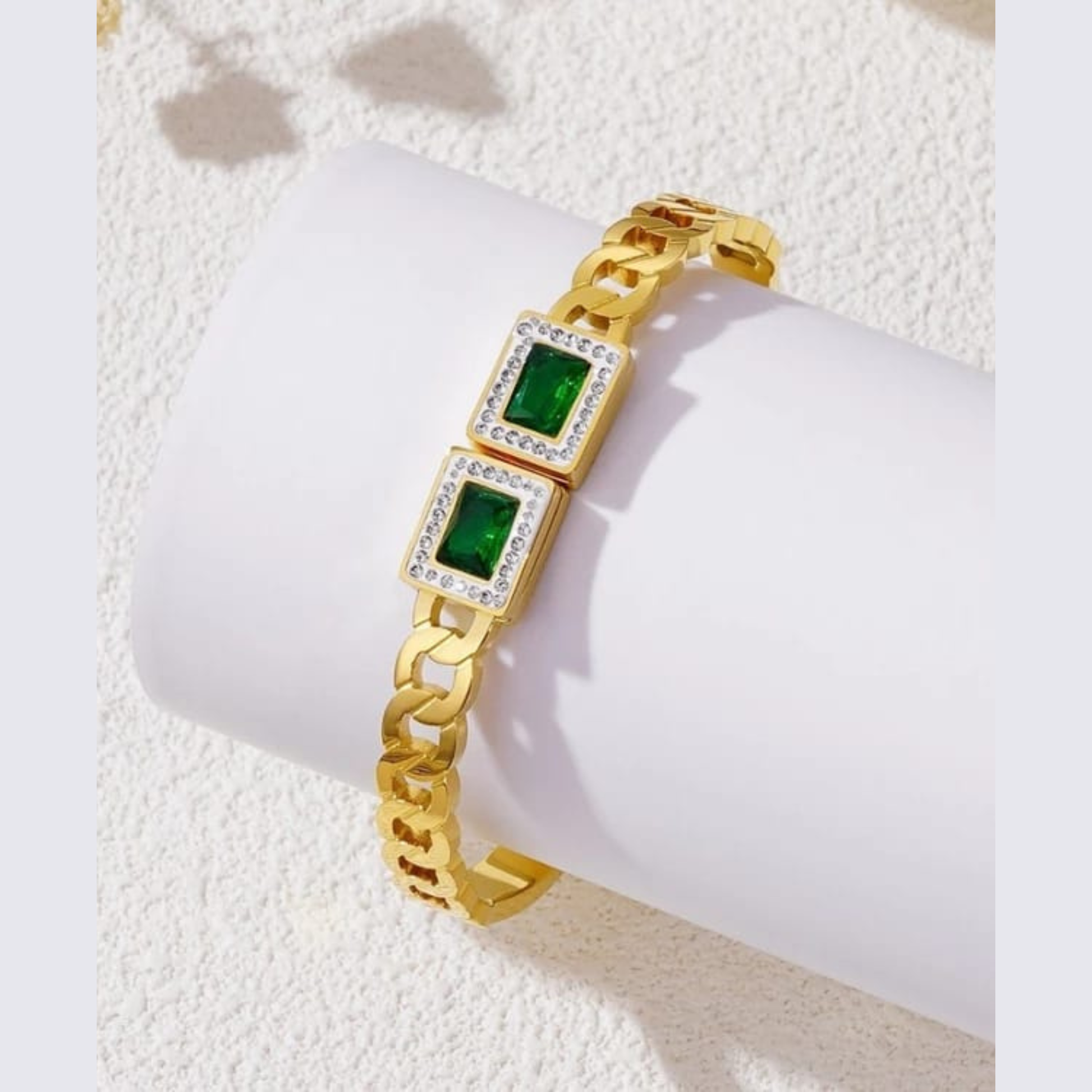 Gold Emerald Bracelet