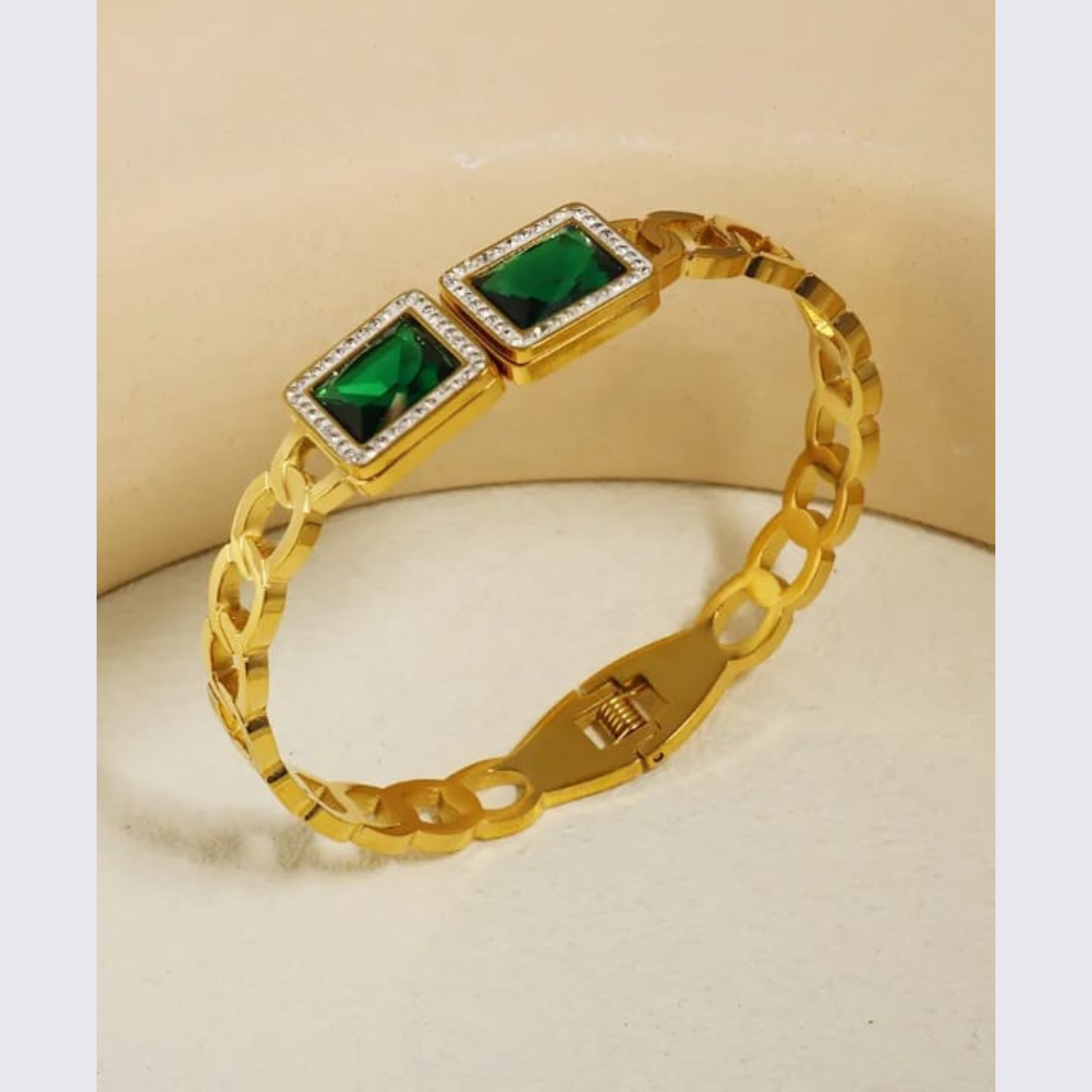 Gold Emerald Bracelet
