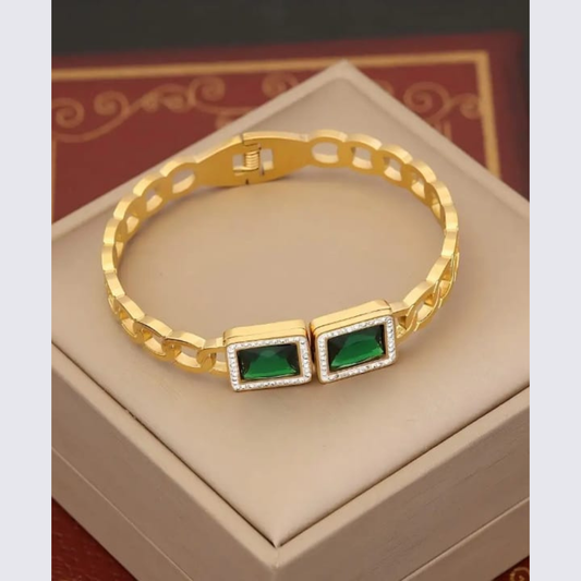 Gold Emerald Bracelet