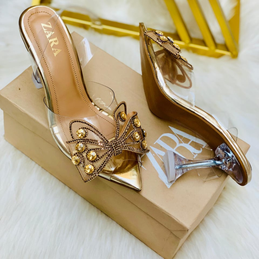 Butterfly Stone Heels for Women