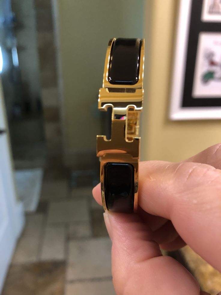 Elegant Enamel Hinged Bracelet