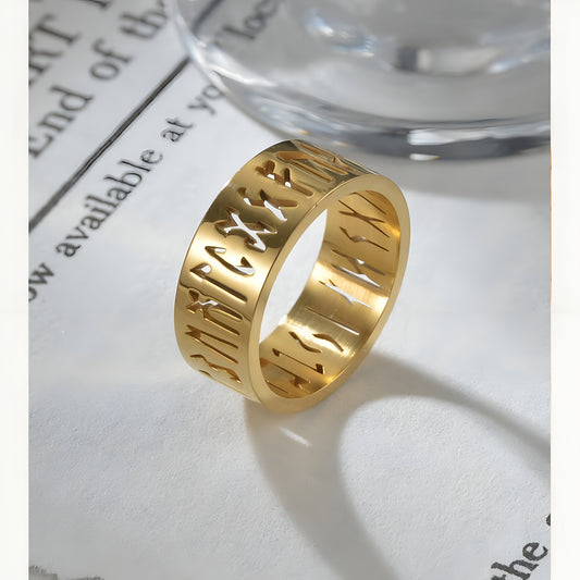 Gold Roman Numeral Ring for Women