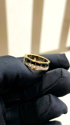 Gold & Black Stainless Steel Ring