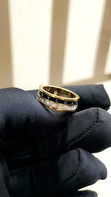 Gold & Black Stainless Steel Ring